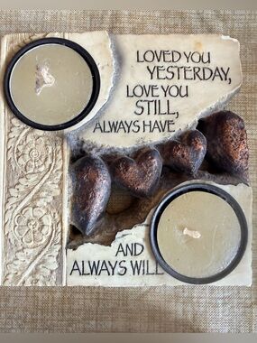Tea light candle plaque